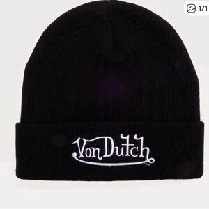 Von Dutch Classic Black Knit Hat